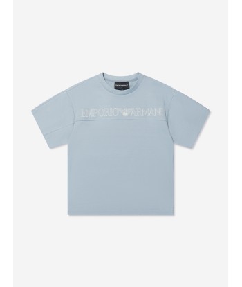 Emporio Armani Boys Logo T-Shirt in Blue Venez acheter