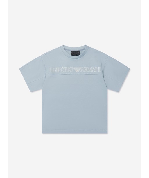 Emporio Armani Boys Logo T-Shirt in Blue Venez acheter