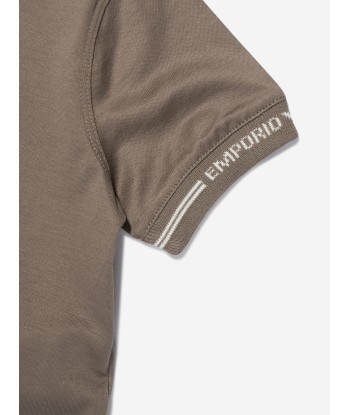 Emporio Armani Boys Log T-Shirt in Brown sur le site 