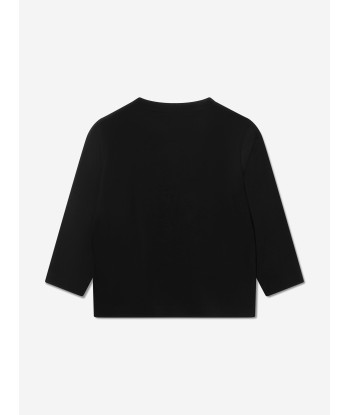 Emporio Armani Boys Long Sleeve T-Shirt in Black pas cher