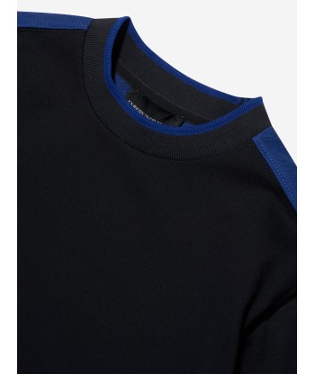 Emporio Armani Boys Branded T-Shirt in Navy les ligaments