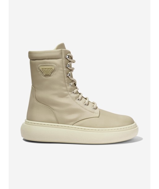 Emporio Armani Boys Lace Up Boots in Beige ou a consommer sur place