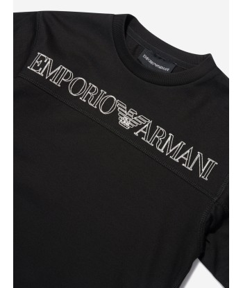 Emporio Armani Boys Logo T-Shirt in Black destockage