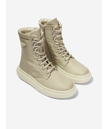 Emporio Armani Boys Lace Up Boots in Beige ou a consommer sur place