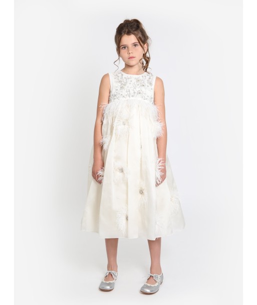 Maison Ava Girls Lilly Occasion Dress in Ivory Vous souhaitez 