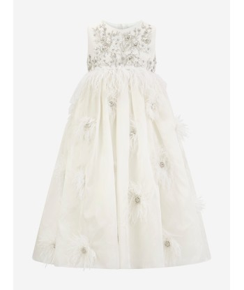 Maison Ava Girls Lilly Occasion Dress in Ivory Vous souhaitez 