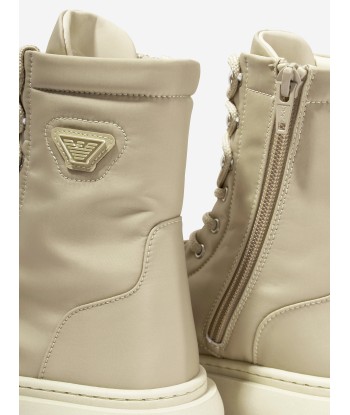 Emporio Armani Boys Lace Up Boots in Beige ou a consommer sur place