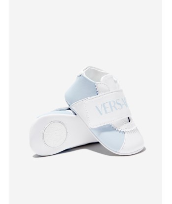 Versace Baby Leather Pre Walker Trainers in Blue Le MVP de beaucoup