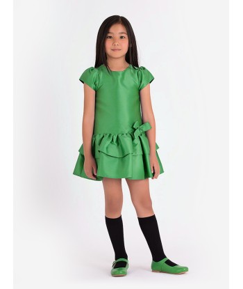 Mama Luma Girls Layered Bow Dress in Green vente chaude votre 