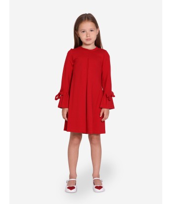 Mama Luma Girls Bow Dress in Red français