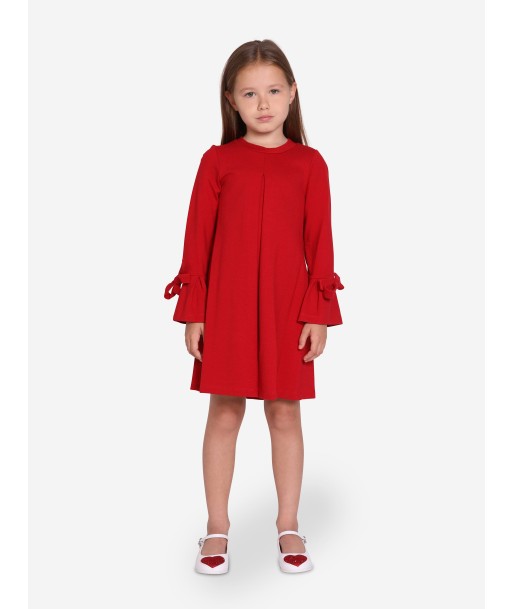 Mama Luma Girls Bow Dress in Red français