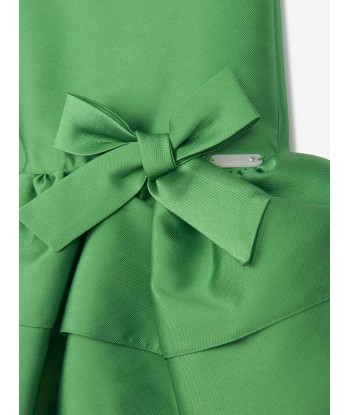 Mama Luma Girls Layered Bow Dress in Green vente chaude votre 