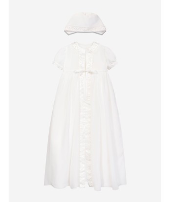 Sarah Louise Baby Girls Christening Robe Coat And Bonnet in Ivory Comparez et commandez 