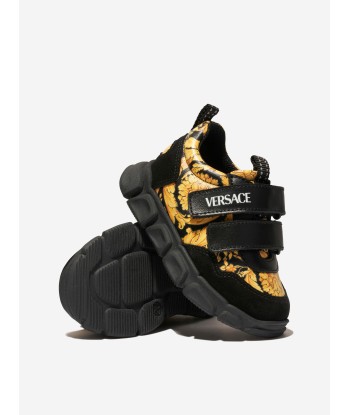 Versace Kids Barocco Trainers in Black Toutes les collections ici