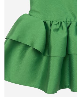 Mama Luma Girls Layered Bow Dress in Green vente chaude votre 