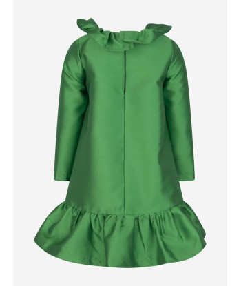 Mama Luma Girls Flared Ruffles Dress in Green 2024