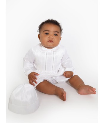 Sarah Louise Baby Boys Romper And Hat in White meilleur choix