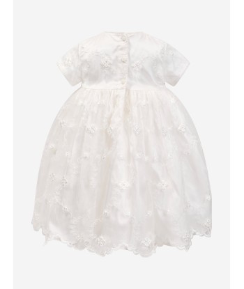 Sarah Louise Baby Girls Christening Dress And Bonnet in Ivory En savoir plus