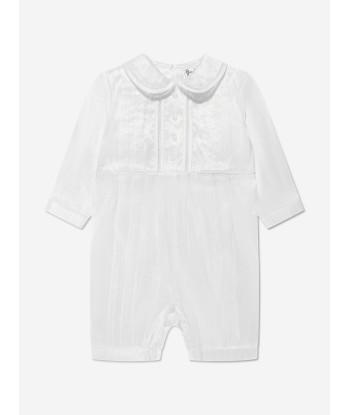 Sarah Louise Baby Boys Romper And Hat in White meilleur choix