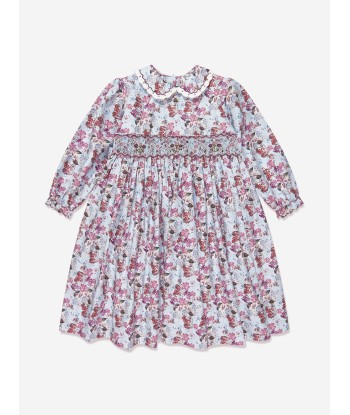 Sarah Louise Girls Floral Print Dress in Ivory meilleur choix