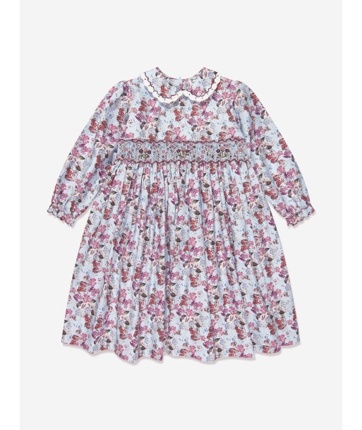 Sarah Louise Girls Floral Print Dress in Ivory meilleur choix