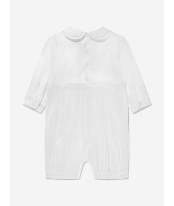 Sarah Louise Baby Boys Romper And Hat in White meilleur choix