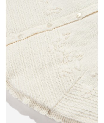 Sarah Louise Girls Hooded Poncho in Ivory de la marque