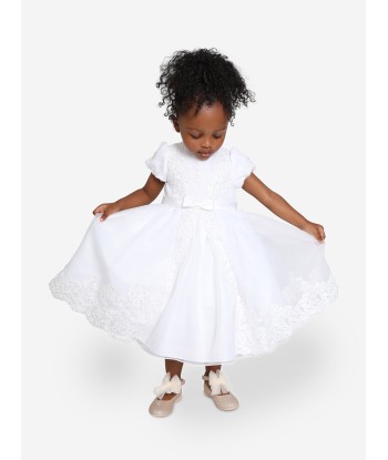 Sarah Louise Girls Ceremonial Ballerina Length Dress in White france