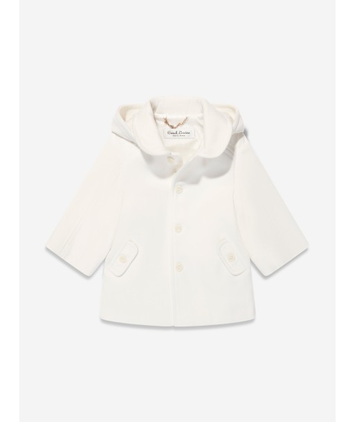 Sarah Louise Boys Hooded Coat in Ivory Jusqu'à 80% De Réduction