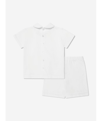 Sarah Louise Baby Boys 2 Piece Set in White ou a consommer sur place