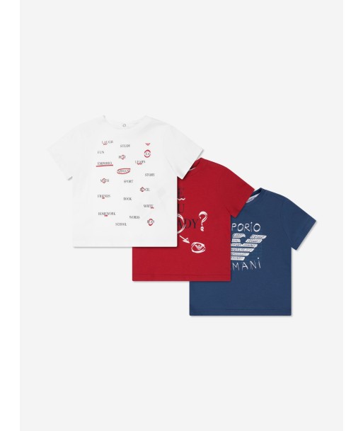 Emporio Armani Baby Boys 3 Pack T-Shirts Set in Multicolour les ctes