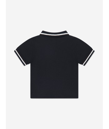 Emporio Armani Baby Boys Logo Polo Shirt in Navy en ligne