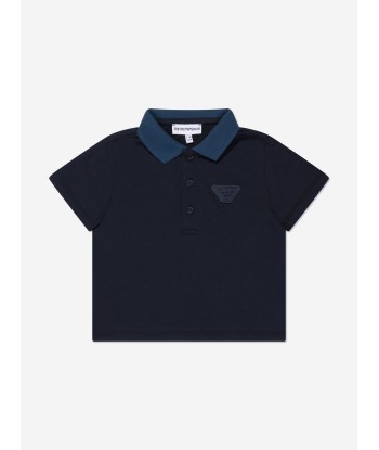 Emporio Armani Baby Boys Logo Polo Shirt in Navy du meilleur 