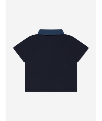 Emporio Armani Baby Boys Logo Polo Shirt in Navy du meilleur 