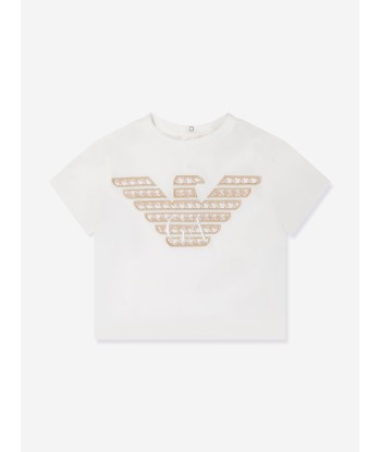 Emporio Armani Baby Boys Logo T-Shirt in White Comparez plus de prix