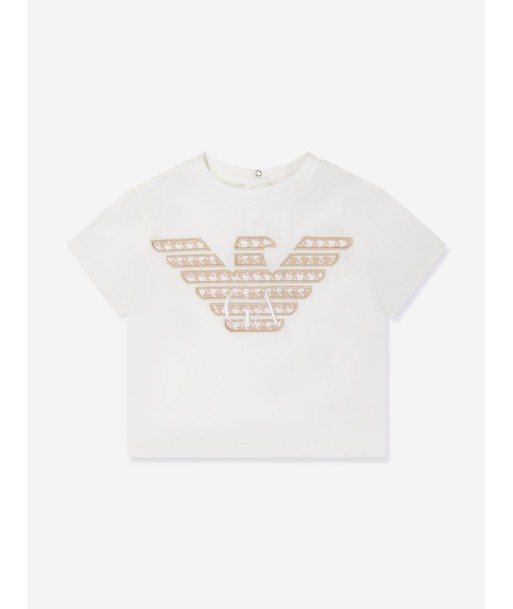 Emporio Armani Baby Boys Logo T-Shirt in White Comparez plus de prix