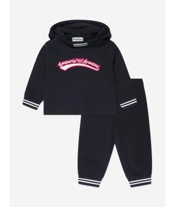 Emporio Armani Baby Boys Logo Tracksuit in Navy pas chere