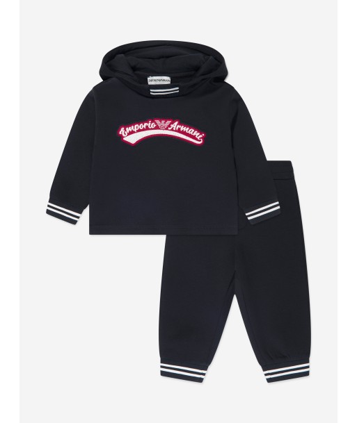 Emporio Armani Baby Boys Logo Tracksuit in Navy pas chere