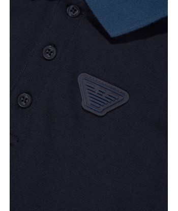 Emporio Armani Baby Boys Logo Polo Shirt in Navy du meilleur 