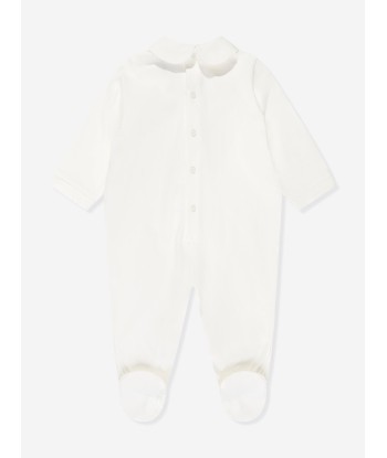 Emporio Armani Baby Cotton Babygrow in Ivory Pour