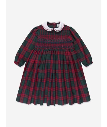 Sarah Louise Girls Plaid Dress in Green les muscles