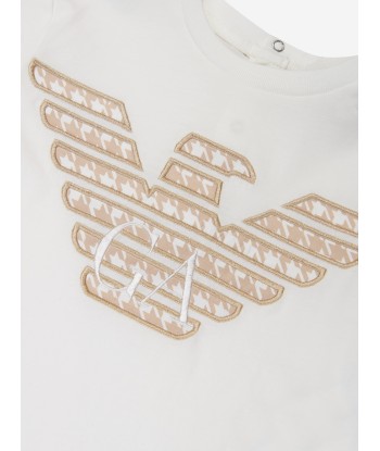 Emporio Armani Baby Boys Logo T-Shirt in White Comparez plus de prix