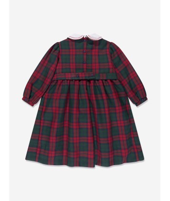 Sarah Louise Girls Plaid Dress in Green les muscles