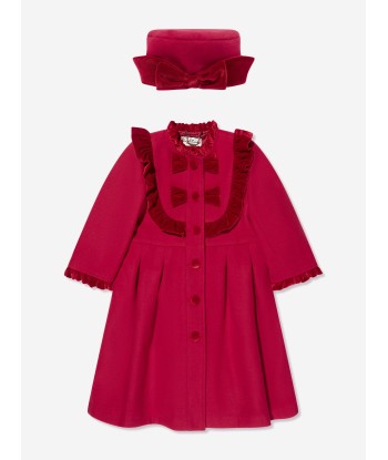 Sarah Louise Girls Coat And Hat Set in Red vente chaude votre 