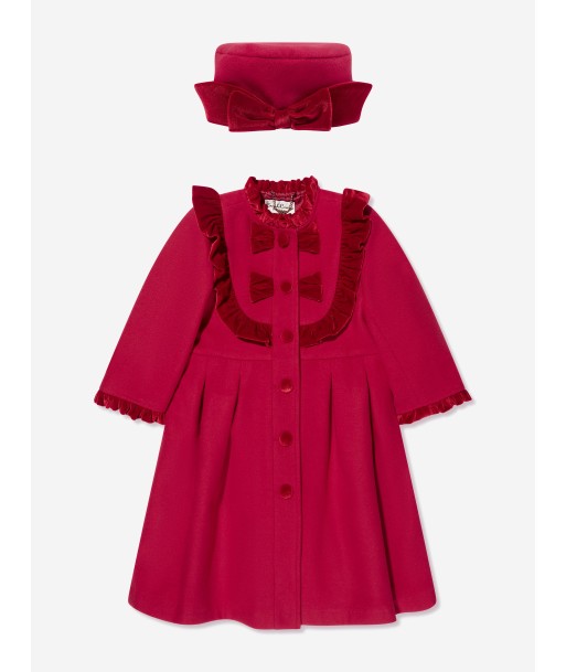 Sarah Louise Girls Coat And Hat Set in Red vente chaude votre 