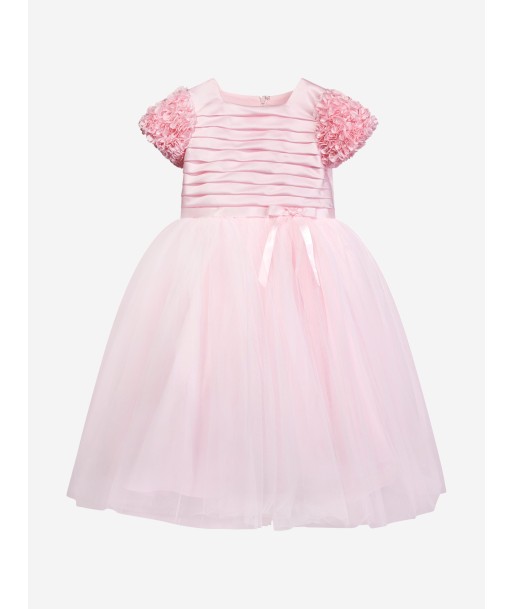 Sarah Louise Girls Ceremonial Ballerina Length Dress in Pink les ligaments