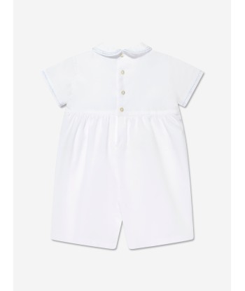 Sarah Louise Baby Boys Romper in White soldes