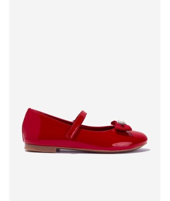 Dolce & Gabbana Girls Patent Leather Shoes in Red brillant des détails fins