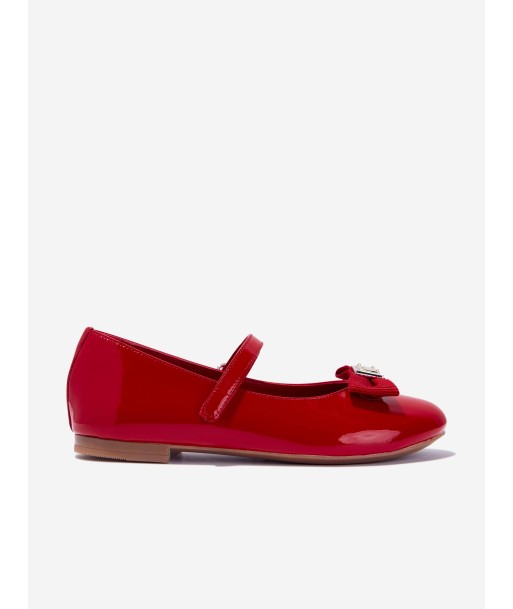 Dolce & Gabbana Girls Patent Leather Shoes in Red brillant des détails fins