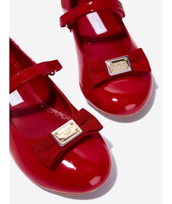 Dolce & Gabbana Girls Patent Leather Shoes in Red brillant des détails fins